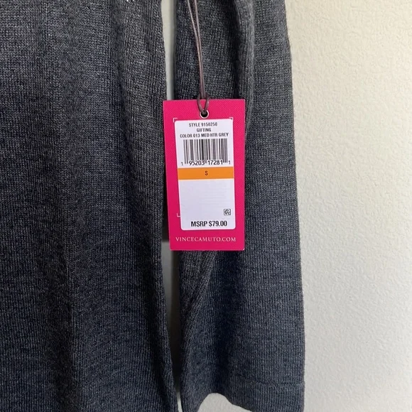 NWT Vince Camuto Studded Shoulder Animal Print Jacquard Sweater - Picture 3 of 5